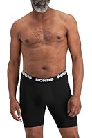 Bonds Men's Underwear Total Package Long Trunk, Nu Black, Medium
