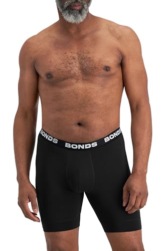 Bonds Men's Underwear Total Package Long Trunk, Nu Black, X-Large