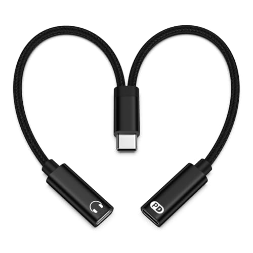 2in1 Type C to USB-C I[fBIϊA_v^[ ^CvC Cz ϊ  DAC Hi-Fi PD 60W[d iCґg gp\ ʒ/ʘb/yΉ iPhone17/16 / 15 Pro Max/G