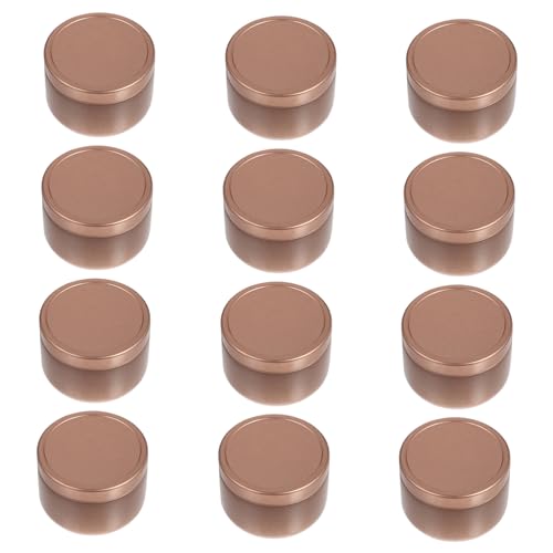 VANZACK DIY Candle Tinplate Cans 12pcs Set Frosted Jars for Candle Making Jewelry Storage