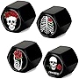 Auto Metal Tire Valve Stem Caps, Universal Valve Stem Covers, Automotive Accessories for Tire 4pcs/Pack, Metal Valve Stem Covers, Suitable for Most Brands of Cars, Motorcycles, Bicycles