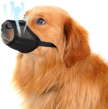 Yingphia Maulkorb Für Hunde，Atmungsaktiv & trinkbar，Verstellbar für kleine bis große Hunde (Chihuahua, Schäferhund, Bulldogge) Sicher gegen Beißen, Bellen & Kauen (XL)