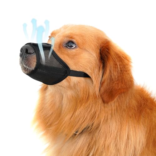 Yingphia Maulkorb Für Hunde,Atmungsaktiv & trinkbar,Verstellbar für kleine bis große Hunde (Chihuahua, Schäferhund, Bulldogge) Sicher gegen Beißen, Bellen & Kauen (M)