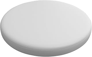Fansu Cojín para Silla Redondo, Impermeable Cojín de Asiento para Silla Comedor Espuma Viscoelástica Redondos Cojines de Silla con Cremallera Desmontable o Lavable (30 * 30cm,Blanco)