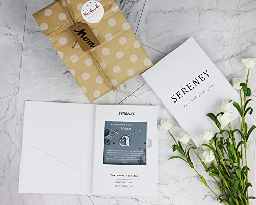 Sympathy Gifts for Loss of Loved One, Sterling Silver Angel Wing Infinity Heart Pendant Necklace as Memorial Bereavement Condolence Funeral Gifts, In Memory of Mom Dad Son Husband Miscarriage3