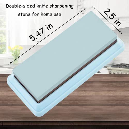 Sharpening Stone Hadeweite Knife Sharpening Stone,Sharpening Stones For Knives, Has 2 Sides - Fine And Medium Grain Wet Stone Sharpening Kit With Non-Slip Base For All Types Of Tools, Knives #TOP6