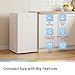 COMFEE' RCD93WH2UK(E) Under Counter Fridge, 93L Freestanding Refrigerator with Cooler Box, Adjustable Thermostat, Reversible Door, Removable Glass Shelves, Interior Light, White