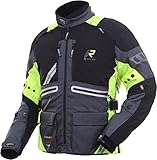 weicher Neoprenkragen Rukka Offlane Motorrad Textiljacke (Grey/Yellow,52)