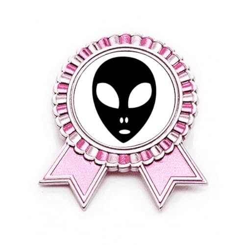 Broche extraterrestre de l'univers rose en métal pour sublimer un look urbain