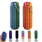 2PCS Little Ouchies Fidget, Portable Stim Tool, Pocket Mini Fidget Toy Pain Stim Fidget, 3D Printed Venting Key Pendant, Spiky Grippie Stim Keychain for Anxiety Relief Easter Gifts Kids