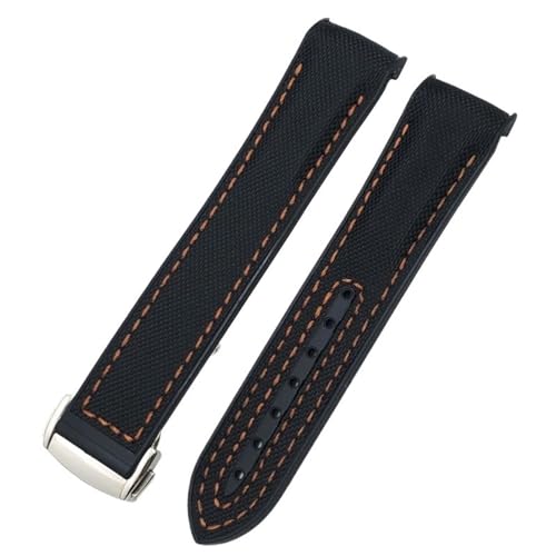 Bracelet montre Omega Aqua Terra AT150 haut de gamme caoutchouc galbé rouge 20mm