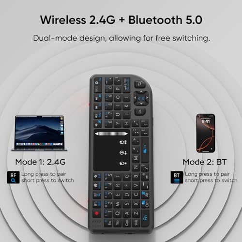 T808 Mini Bluetooth Keyboard with Touchpad, Upgraded Multi‑Touch Touchpad by Miritz - Used condition - Image 6