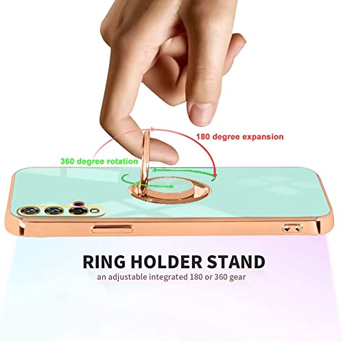Compatible With Huawei Nova 5T Case Silicone Shockproof Huawei Nova 5T Phone Cases For Women Anti-Scratch Cute Tpu Protective Case With Ring (Huawei Nova 5T, Green) #TOP2