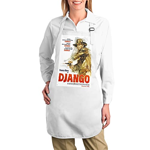 Tablier de cuisine Django blanc affiche de film cinéma vintage et rétro western