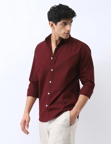 Image of Urbano Fashion Men's Cotton Full Sleeve Regular Fit Casual Solid Shirt