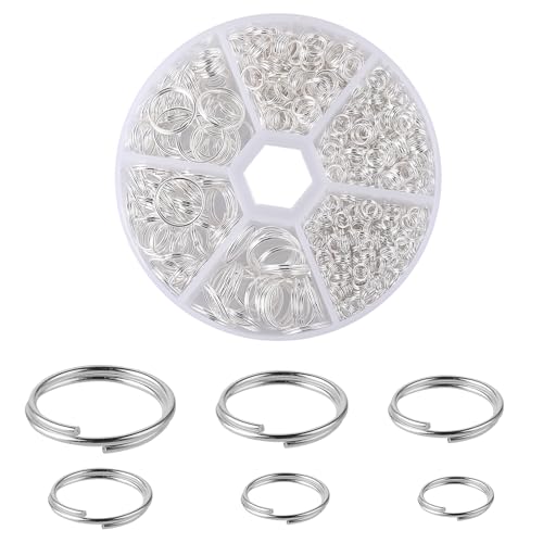 WLLHYF 690 Pcs Jump Ring Mini Round Metal Rings Connectors Double Loops Small Key Chain Ring DIY Crafts Accessories for Jewelry Necklaces Ornament Keychain Connector - Image 2