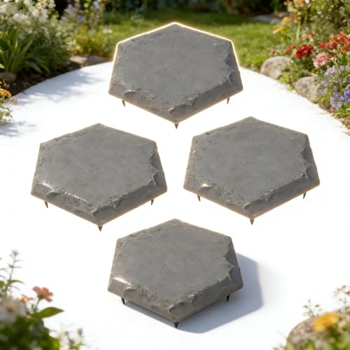QWUUYEC Hexagon Stones with Stakes