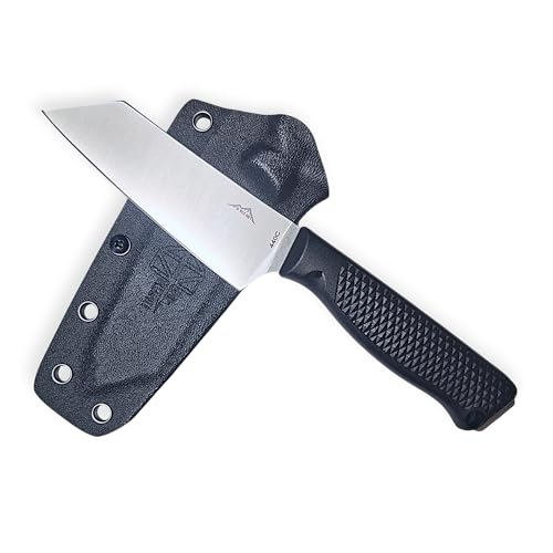 SK Wild Ones® Outdoor Küchenmesser - Jagdmesser Feststehende Klinge - Survival Messer Outdoor Griff Schnibbeln - Outdoormesser Feststehend - aus 440C-Stahl Gemüsemessser Camping Andhri Schwarz