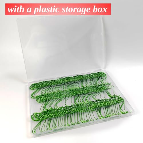 GXXMEI 200PCS Ornament Hooks for Christmas Tree, Xmas Metal Wire Ornament Hangers S-Hooks for Stockings, Balls, Party Decorations (Green)