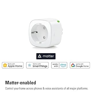 Eve Energy (Matter) - Presa Intelligente, App e Controllo Vocale, Matter Tramite Thread, Funziona con Apple Home, Alexa, Google Home, SmartThings, Richiede un Thread Border Router
