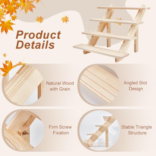 NBEADS 4-Tier Log Retail Earring Display Riser - Image 4