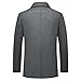 KUDORO Herren Wintermantel Wolle Kurzmantel Herren Wollmantel Winterjacke Slim Fit Freizeit Peacoat Herren(Grau,S)