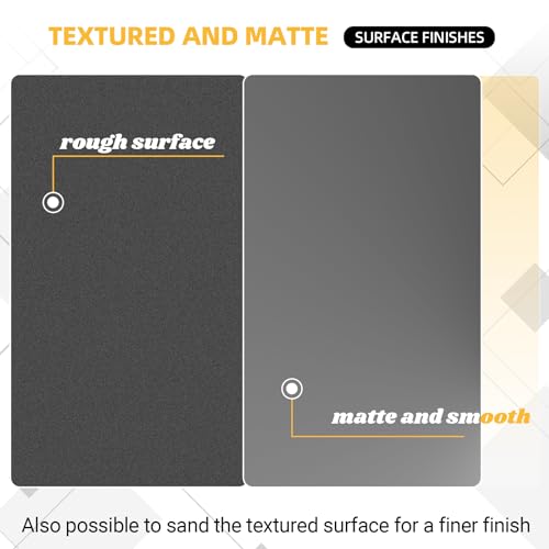 Image of CALPALMY (8-Pack) Black ABS Plastic Sheet 1 /4 inch (6mm) Thick - 8 inch x 12 inch Textured ABS Sheet - Bendable Plastic for Crafts and DIY Decors - Matte Back Surfaces