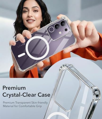 Image of Jkobi Shockproof Crystal-Clear Back Cover for Vivo T4x | Vivo Y31 Pro (Magsafe Wireless Support | Drop & Camera Protection | Hard Polycarbonate)