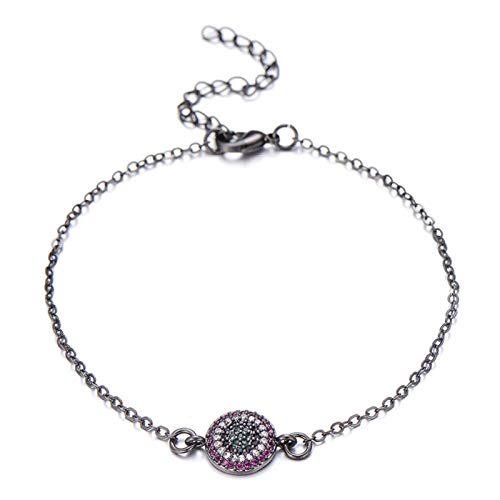 Bijoux tendance mauvais œil en maillons zircone haute brillance