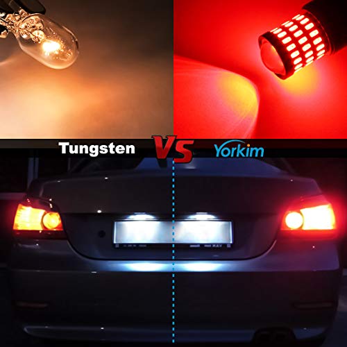 image for Yorkim 3157 Led Bulb Red Ultra Bright, 3157 Led Brake Lights, 3157 Led