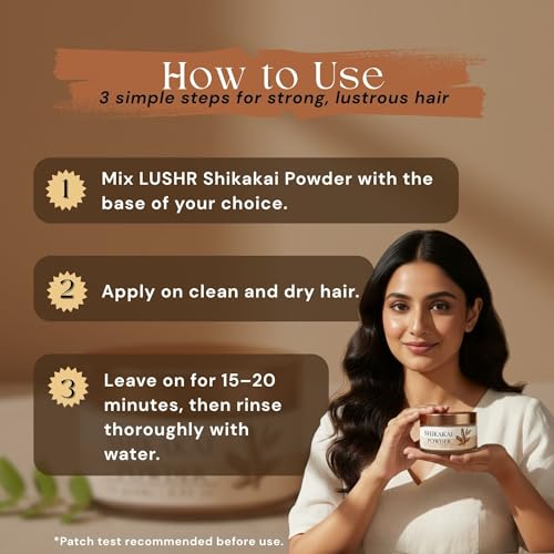 Image of LUSHR Organic Shikakai Powder For Hair | - 25 g (100% Shikakai Powder)