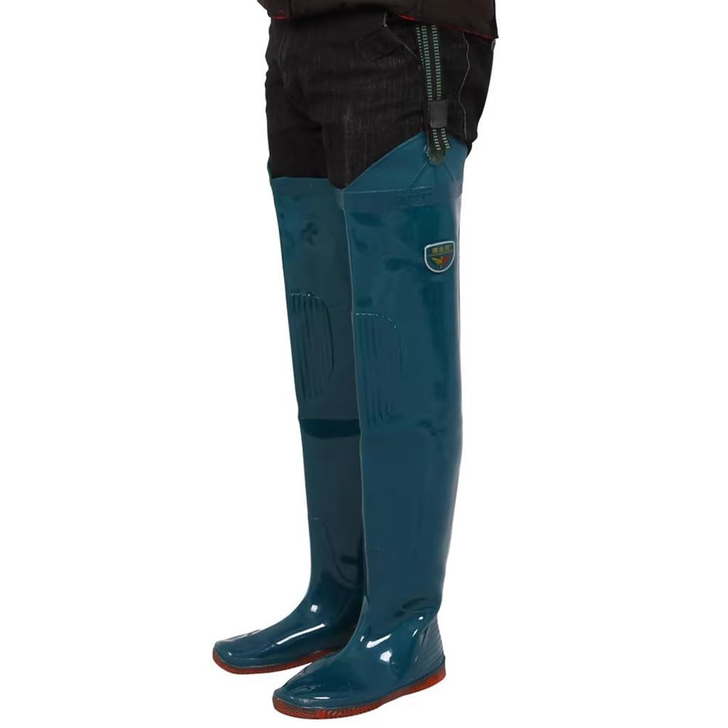 Buty do brodzenia, Wodery wędkarskie Wodery biodrowe Wodery biodrowe dla dorosłych z regulowaną klamrą, 80 cm wysokości Wodoodporne buty wędkarskie z PVC(6.5)