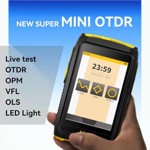 Image of OFW Mini OTDR Optic Otdr Optical Reflector Active Fiber Live Tester 1550nm 20dB Optical Reflectometer Touch Screen OPM VFL (without iOLA)