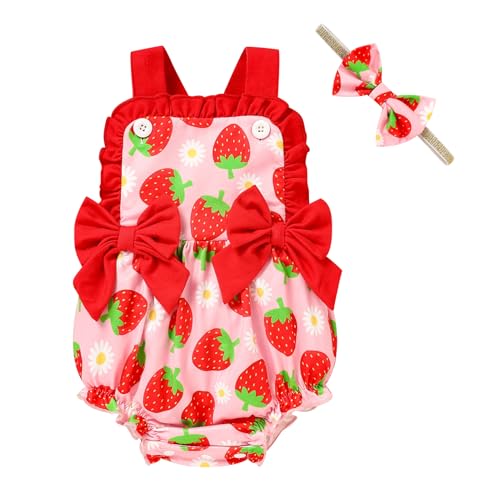 GRNSHTS Baby Girl Summer Floral Romper Outfit