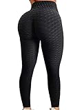 RIOJOY Women Scrunch Booty Yoga Leggings High Waist Tummy Control Pants Workout But Lift Tights