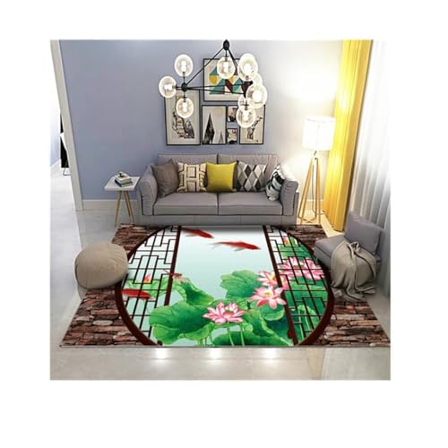 Tapis enfant vert 120x160cm lavable à poils courts pour chambre de garçon - 2