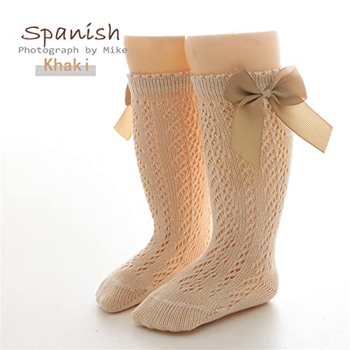 Toddler Winter Socks Baby Infants Toddlers Girls Knee High Socks 1 Pack Bow Long Stockings Ruffled Socks2