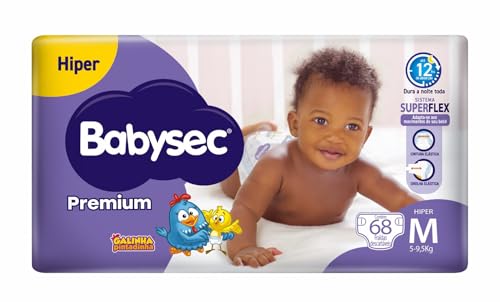 Fralda Babysec Premium Hiper M 68 Un