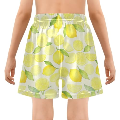 Maillot de bain jaune pâle garçon 4T avec ceinture élastique