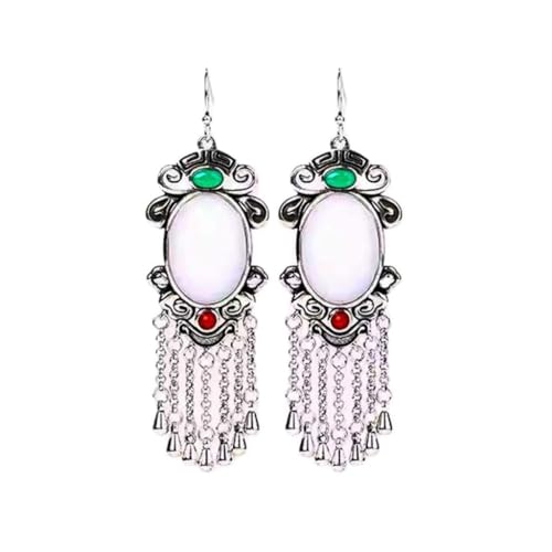 Boucles d'oreilles vintage chinoises pampilles pendantes rétro