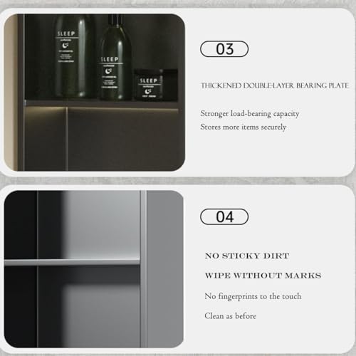 Nicho de ducha de acero inoxidable de pared con tres pisos para champú y tocador 5