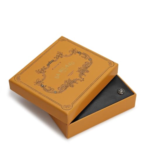 Image of Da Milano RFID Protected Leather Wallet for Men with Card Slot - Black (0111A-OL)