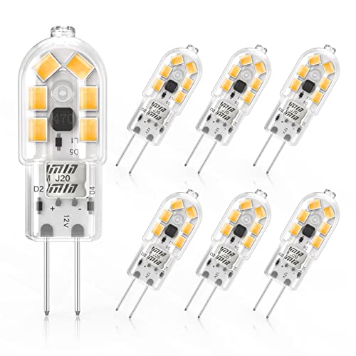 Cxyemt 2W G4 LED Warm White Bulbs 6 Pack