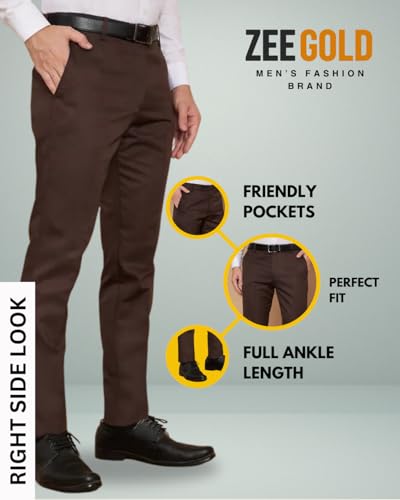 Image of Men's Slim Fit Formal Trouser for Regular Fit