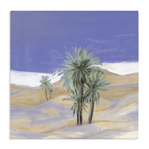 Stupell Industries Desert Palm Trees Blue Sky, 17 x 17 Inch Canvas Wall Art