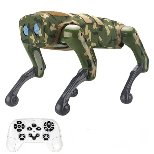 Image of Hunter Blade Intelligent Robot Dog (Turret Version) | Remote Control Smart Robotic Puppy with LED Lights, Motion Actions & USB Charging | Kids Toy (White)