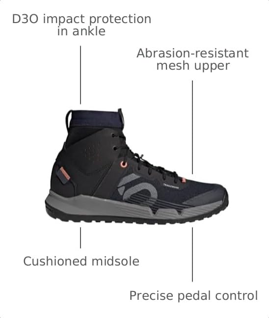 Image of Adidas Unisex-Adult Five Ten Trailcross Pro Mid Top Mountain Bike Shoes