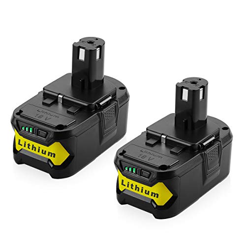 Yabelle 2Pack 5.0Ah Replacement P102 Ryobi 18V Battery for Ryobi 18V Lithium Battery P104 P105 P102 P103 P107 P108 Ryobi 18-Volt ONE+Plus Cordless Tools Battery