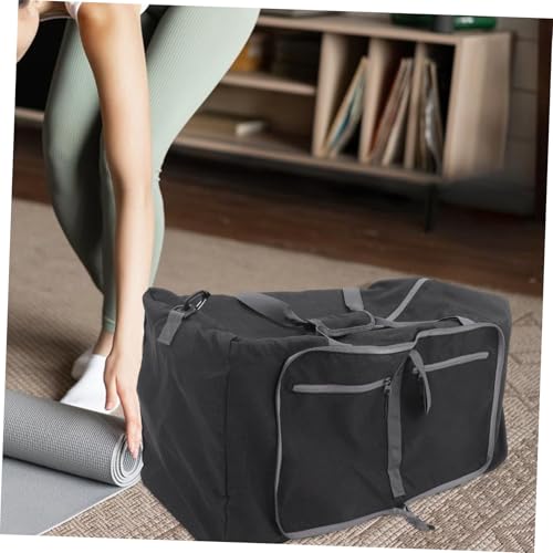 Foldable Heavy Duty Travel Duffel Bag Spacious Sport Bag with Strap Shoe Compartment for Gym Camping Overnight Trips and Traveling4