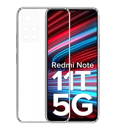 Image of Soft Flexible Silicone Back Cover Compatible with Xiaomi Redmi Note 11T 5G / Poco M4 Pro 5G, Transparent Case